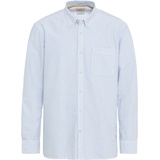 CAMEL ACTIVE Streifenhemd, mit Button-down-Kragen, für Herren, 45 sky blue, XL N-Gr, blau