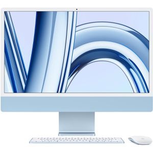 Apple All-in-One-PC iMac 24 M3 (2023) MQRR3D/A, 24 Zoll, 4,5 GHz 8-Kern, WLAN, blau, Touch-ID