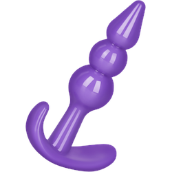 Analdildo mit Kugelstruktur, 9 cm, lila