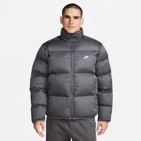 Nike M NK CLUB PUFFER JKT Jacket Herren IRON GREY/WHITE Größe M