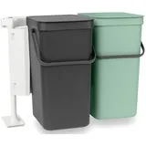 BRABANTIA Sort & Go 16 l 2er Set dark grey/jade green