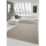 Teppich-Traum In- & Outdoor Teppich Sisal Optik | Küche Wohnzimmer Terrasse Balkon | beige grau - Größe 140x200 cm