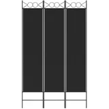 vidaXL Paravent Schwarz 120x200 cm Stoff