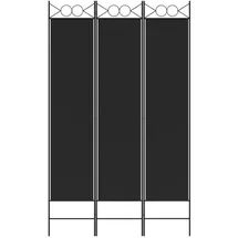 vidaXL Paravent Schwarz 120x200 cm Stoff