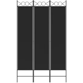 vidaXL Paravent Schwarz 120x200 cm Stoff