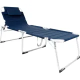 Mojawo XXL Gartenliege Dunkelblau