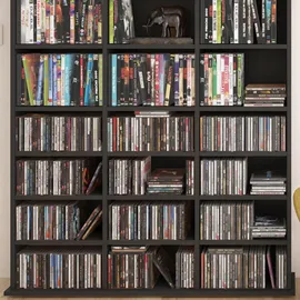 Vicco CD-Regal Jukebox, Schwarz, 105.4 x 136 cm)