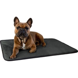 Aspero Tierdecke Hundedecke Lund, 50 % Baumwolle, 50 % Polyester, Weiche hautfreundliche Tierdecke grau 120 cm x 80 cm