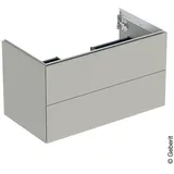 Geberit Waschtischunterschrank 2 Schubladen 88,8 x 50,4 x 47 cm Greige Matt