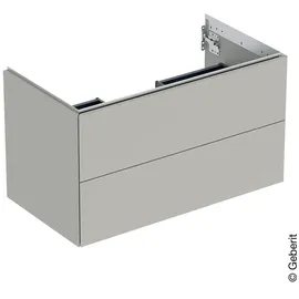 Geberit Waschtischunterschrank 2 Schubladen 88,8 x 50,4 x 47 cm Greige Matt