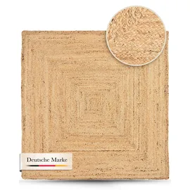 carpetfine Nele Juteteppich 80 x 80 cm beige