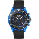 ICE-Watch - ICE chrono Black blue - Schwarze Herrenuhr mit Silikonarmband - Chrono - 019844 (Extra large)