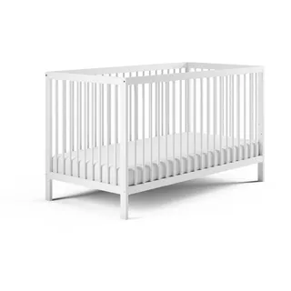 Kids Collective Babybett Weiß, Holz, Buche, 60x120 cm, Babymöbel, Babybetten, Gitterbett