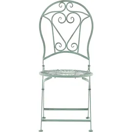 Beliani Bistroset grün Metall 2er Balkon Terrasse Zusammenklappbar Garten romantisch - Grün