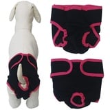 Hundewindel Puppy Training Pads Hundewindeln FüR HüNdinnen Waschbar Hundewindeln FüR HüNdinnen Inkontinenz Für Hunde Mit Exzitatorischer Harninkontinenz Black,35