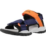 GEOX J Borealis Boy E Sandal, Navy/ORANGE, 32 EU