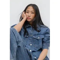 Oversize denim shirt - Blue - XL
