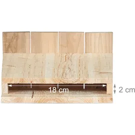 Relaxdays Fledermauskasten, großer Unterschlupf für Fledermäuse, aus unbehandeltem Holz, HxBxT: 34 x 22,5 x 13 cm, natur