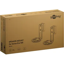 goobay Wandhalterung für Sonos Era 100, / Lautsprecher-Wandhalter bis 3kg / Schwenkbar & Neigbar/weiß / 71982