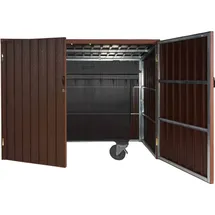 Mendler Mülltonnenverkleidung HWC-J29 172 x 213 x 112 cm braun