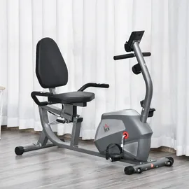 Homcom Liegeergometer mit LCD-Anzeige und 8 Stufen grau