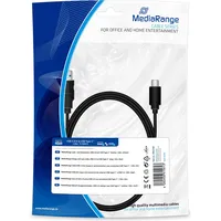 MediaRange MRCS182 USB Kabel 1,8 m USB 3.2 Gen 1 (3.1 Gen 1) USB A USB C Schwarz