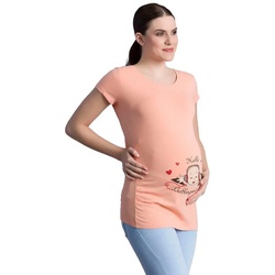 M.M.C. Umstandsshirt Hallo Lieblingsmensch mit Motiv beige M