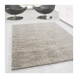 Carpettex Hochflor Teppich Wohnzimmer Einfarbig Design Prime Shaggy Teppich Beige 160x230 cm - Langflor Teppich Schlafzimmer Flokati Teppich Flauschig Super Soft Küchenteppich Wohnzimmerteppich