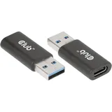 Club 3D USB 3.2 Gen1 USB-A Stecker, USB-C® Buchse Schwarz