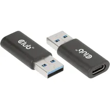 Club 3D USB 3.2 Gen1 USB-A Stecker, USB-C® Buchse Schwarz