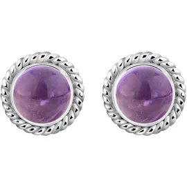 Nenalina Ohrstecker Amethyst lila 925 Silber 9mm