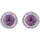 Nenalina Ohrstecker Amethyst lila 925 Silber 9mm