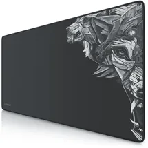 Titanwolf Gaming Mauspad XXL Wolfmotiv Schwarz