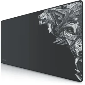 Titanwolf Gaming Mauspad XXL Wolfmotiv Schwarz