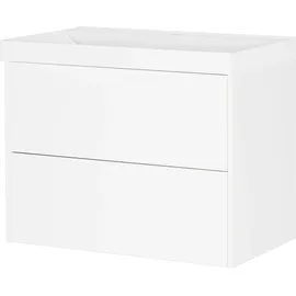 Germania Waschtisch Bisbee (2-St), Waschtisch-Unterschrank weiß 80 cm x 58 cm x 45 cm