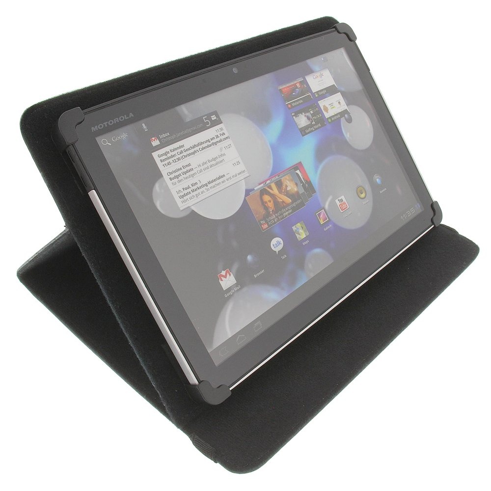 foto-kontor Tasche kompatibel mit Google Nexus 10 BookStyle Tablettasche Schutz Hülle Schwarz