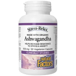 Natural Factors Ashwagandha 600 mg, Stress-Relax (30 Kapseln)