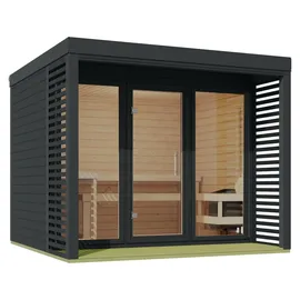 Karibu Angelus inkl. 9 kW Ofen + int. Steuerung + Dachkranz