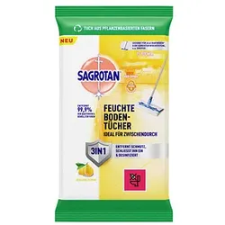 SAGROTAN® 3IN1 Feuchte Bodentücher sonstige Fasern, 15 Tücher