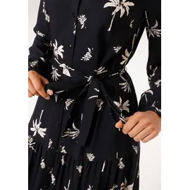 Aniston CASUAL Maxikleid mit Palmen bedruckt Schwarz/Beige 44