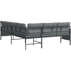 vidaXL Garten-Ecksofa Anthrazit Stahl und Textilene