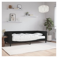 furnicato Bett Tagesbett mit Matratze Schwarz 90x200 cm Samt schwarz
