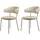 Mobili Rebecca Armlehnstuhl Polyester beige 2er Set