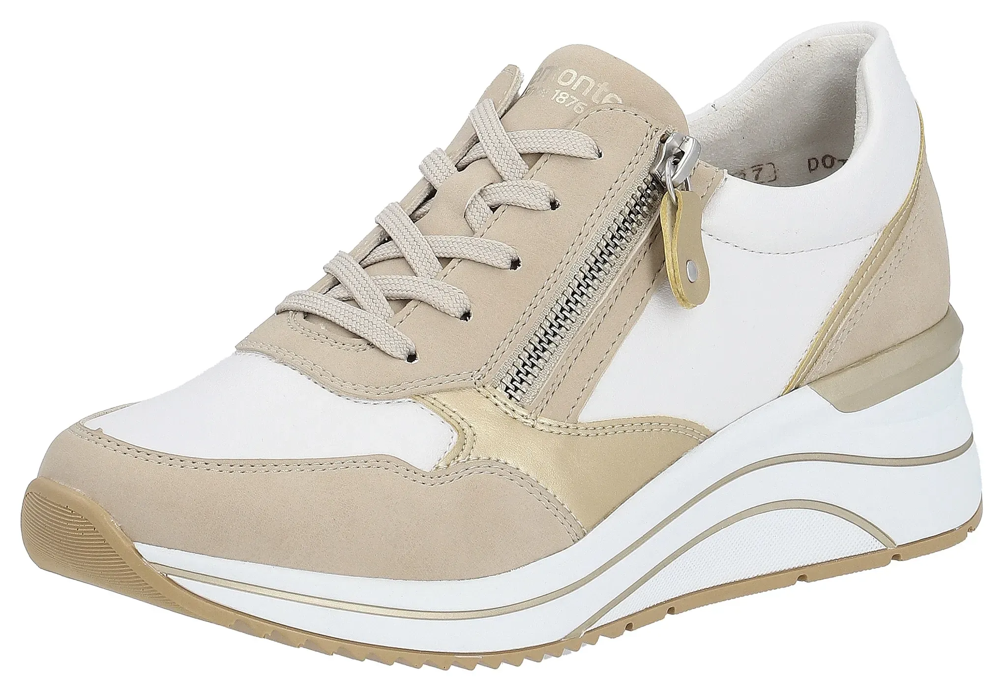 Keilsneaker REMONTE Gr. 42, beige (beige, kombiniert) Damen Schuhe Sneaker