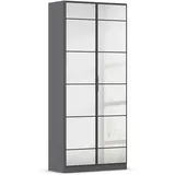 Rauch Spiegelschrank mit Einlegeböden ¦ grau ¦ Maße (cm): B: 91 H: 210