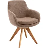 Musterring Esszimmerstuhl Tavia (Set, 2 St), Stativgestell Eiche Bianco, Drehfunktion optional, diverse Farben rot