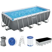 BESTWAY Power Steel Pro Pool-Set 488 x 244 x 122 cm, grau,