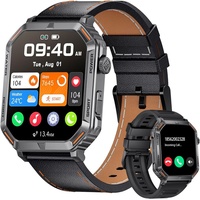 Smartwatch Herren mit Telefonfunktion,1.96'' DIY HD Outdoor Smartwatch Militär,120+ Sportmod IP68 Wasserdicht Fitnessuhr mit Blutdruckmessung Android