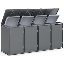 plats® Mülltonnenbox 265 x 80 x 116 cm grau