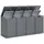 plats® Mülltonnenbox 265 x 80 x 116 cm grau